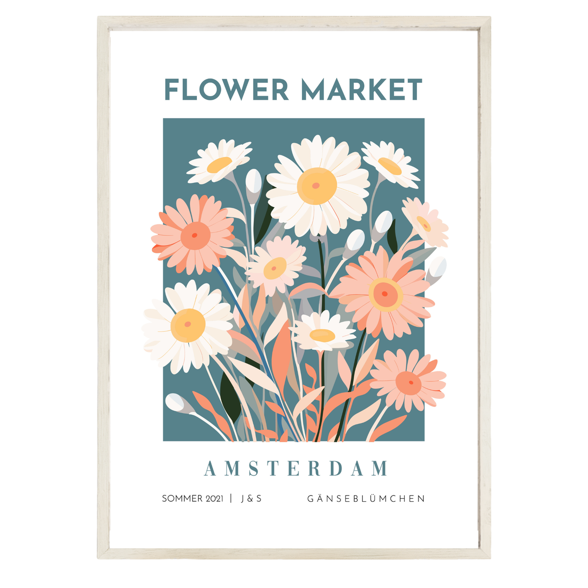 Personalized Flower Market Poster
